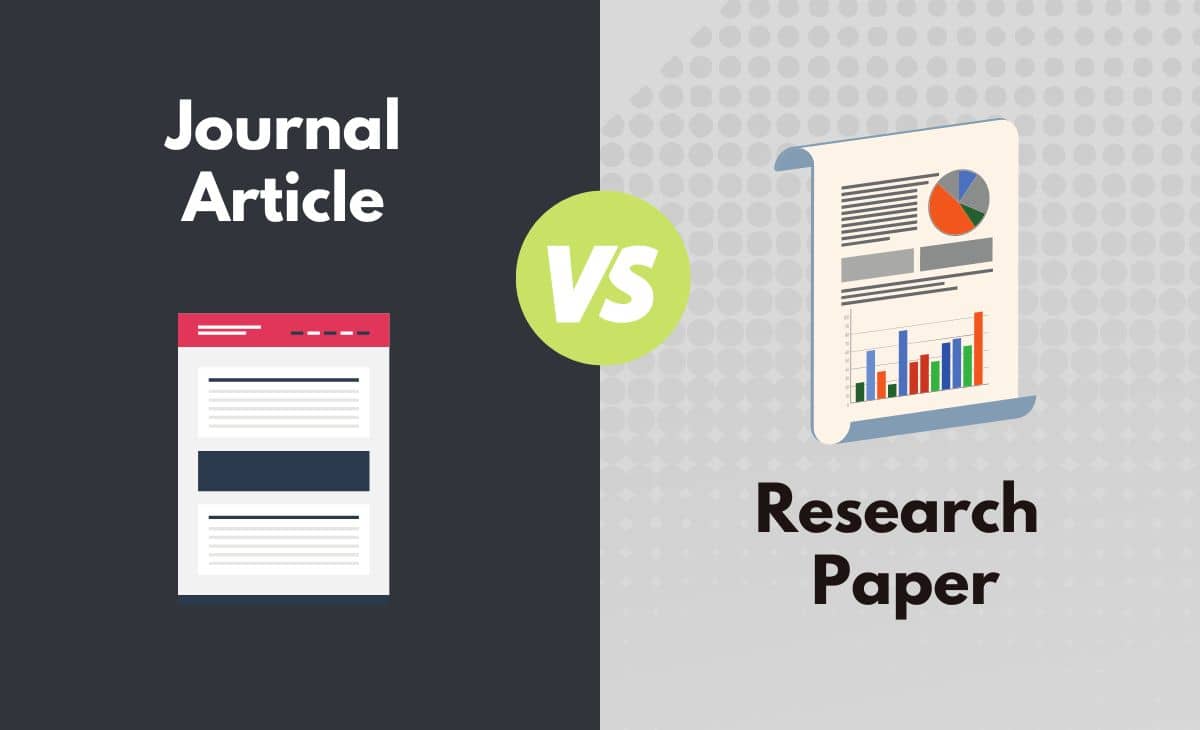 the difference between journal and research paper