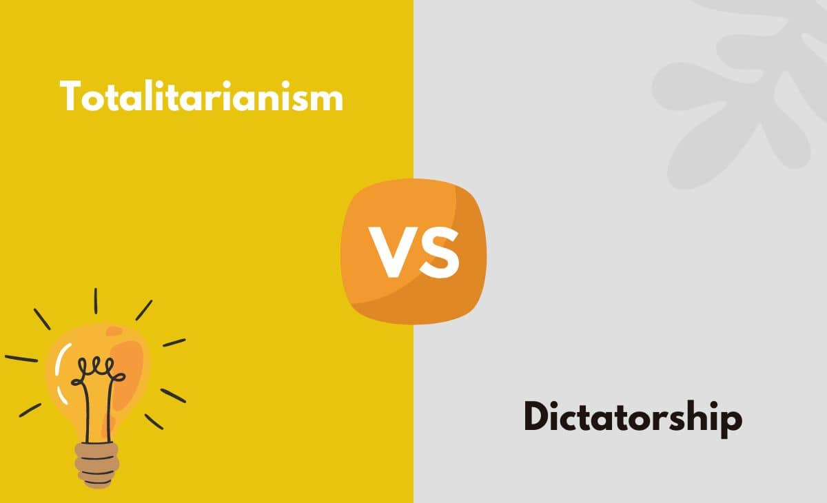 Difference Between Totalitarianism and Dictatorship