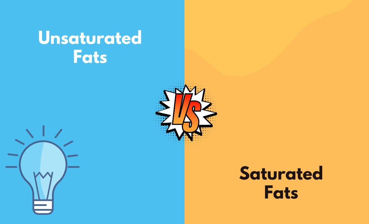 Difference Between Unsaturated and Saturated Fats