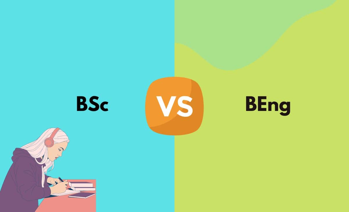 Bsc vs beng what s the difference with table 