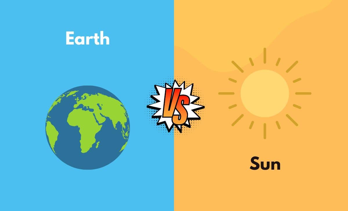 Difference Between Earth and Sun