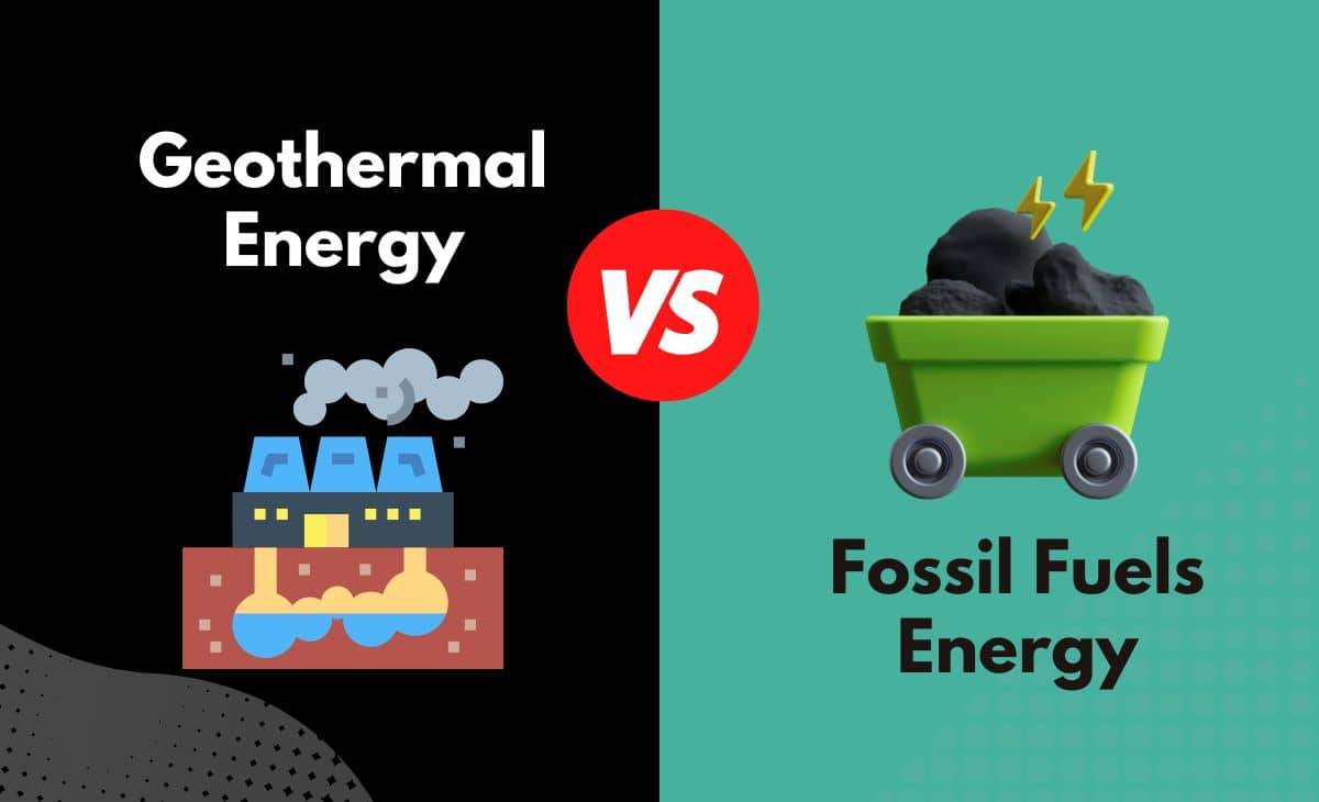 Difference Between Geothermal Energy and Fossil Fuels Energy