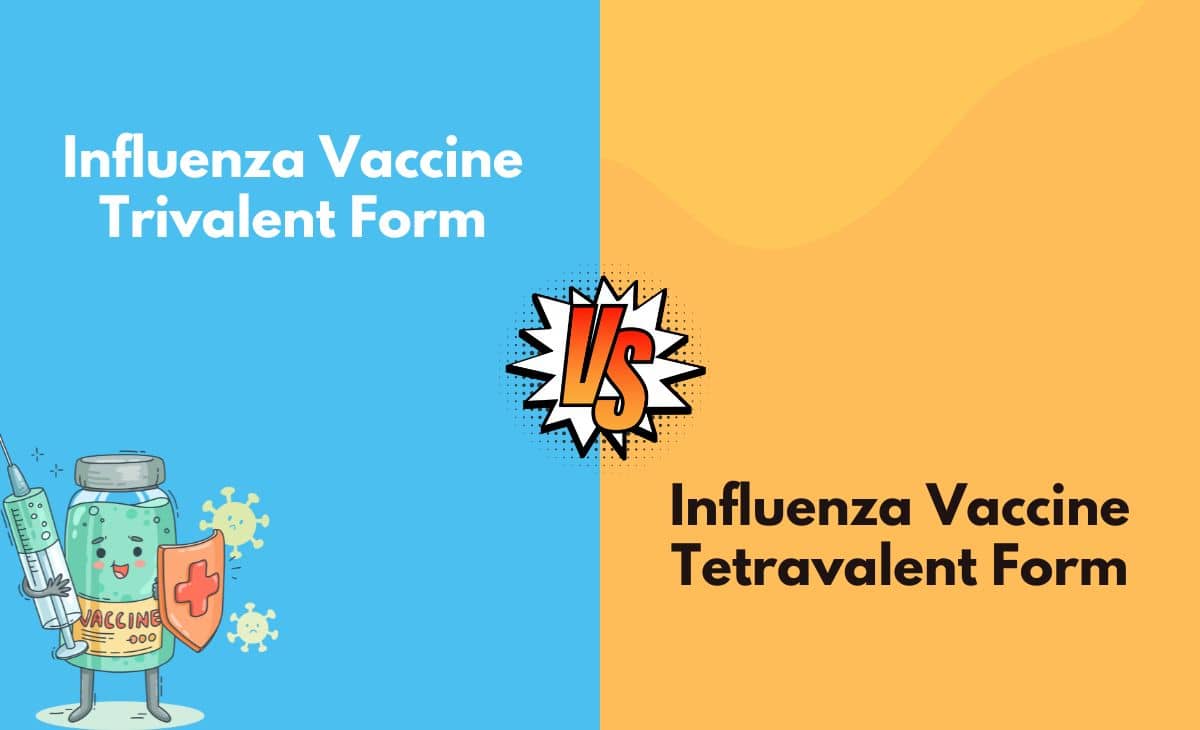 Difference Between Influenza Vaccine Trivalent Form and Tetravalent Form