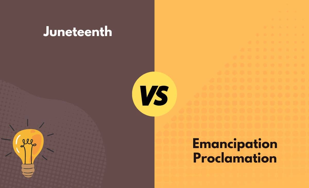 Difference Between Juneteenth and Emancipation Proclamation