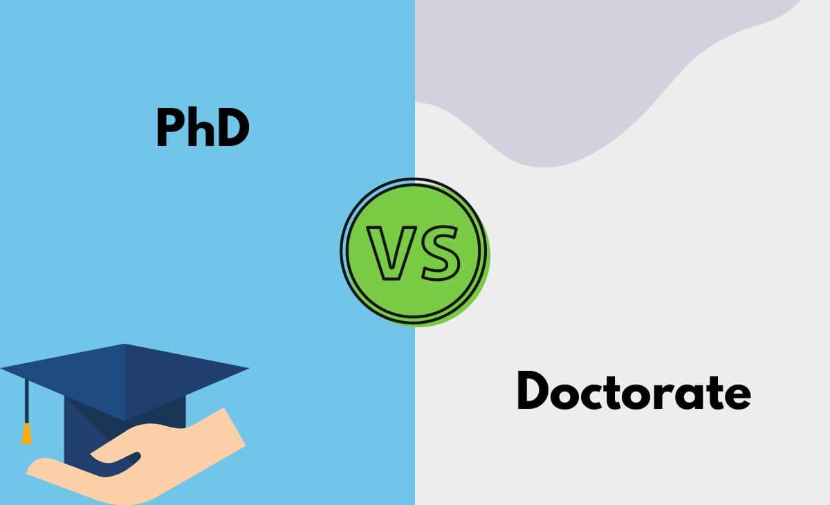 Difference Between PhD and Doctorate