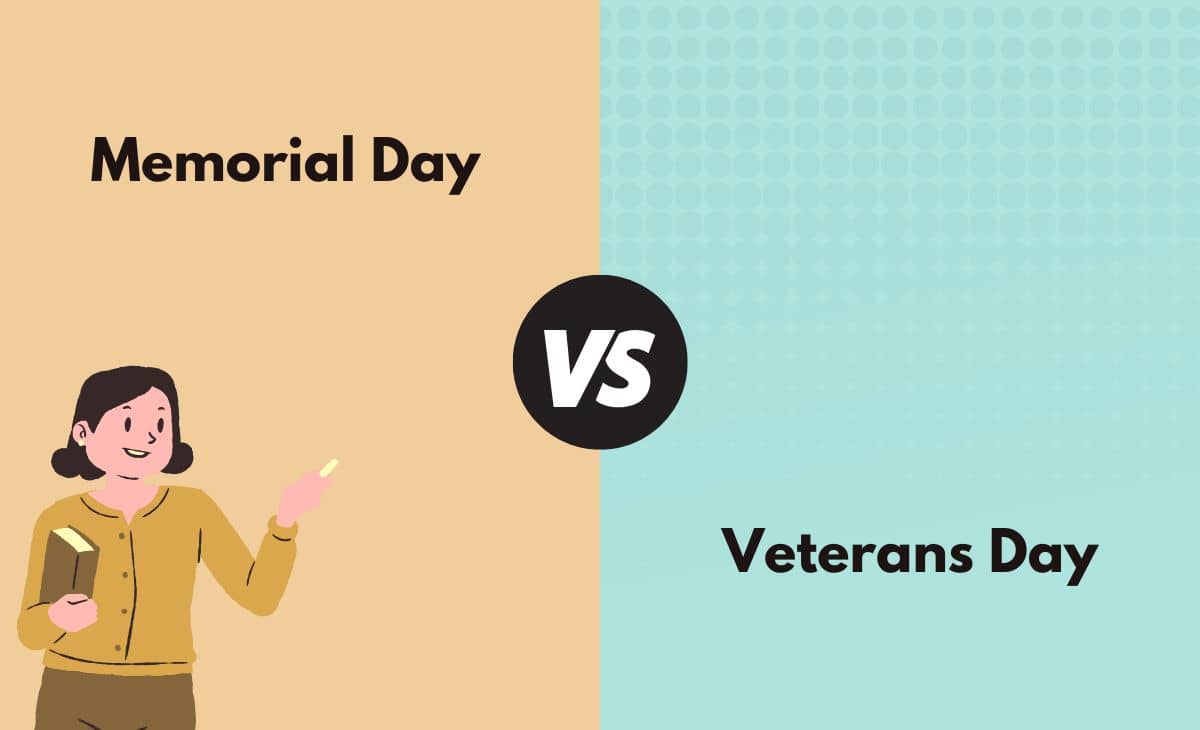 Difference Between Memorial Day and Veterans Day