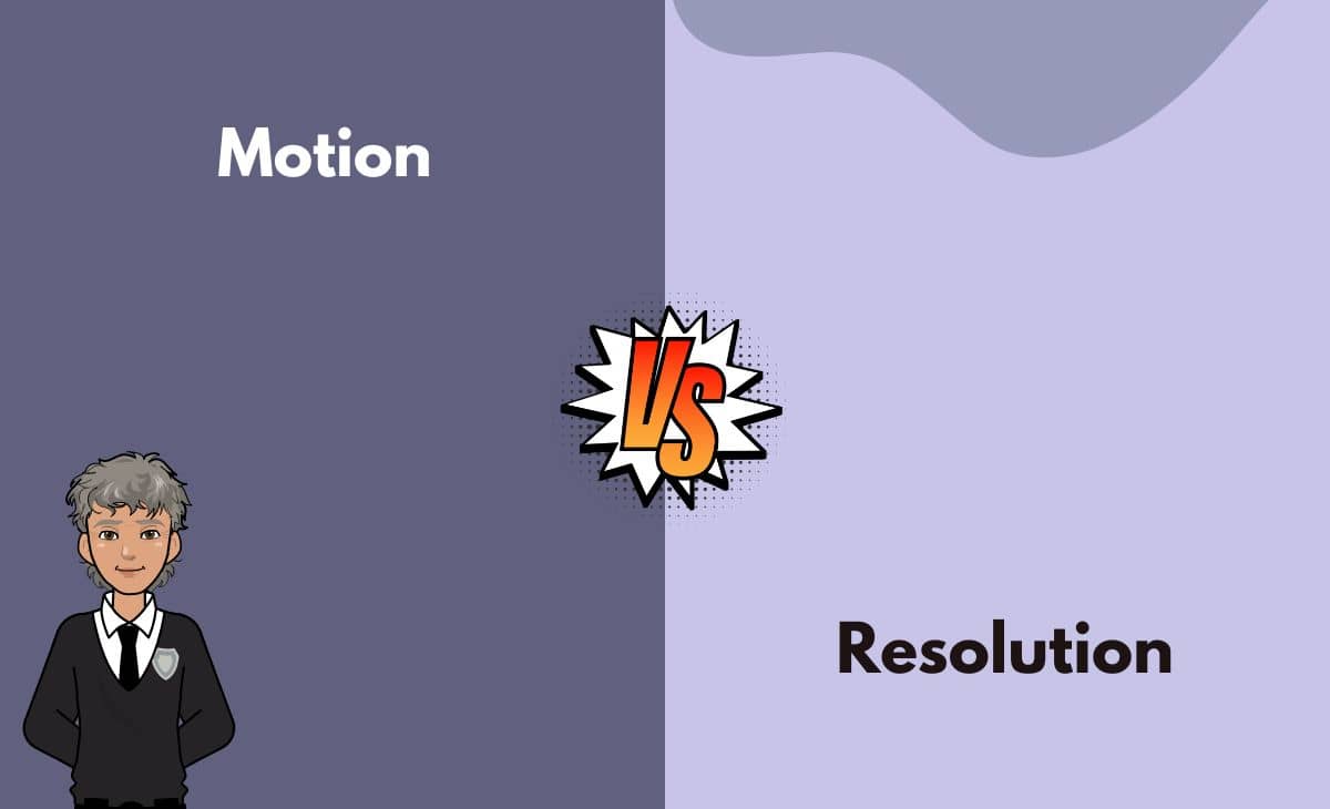 Difference Between Motion and Resolution