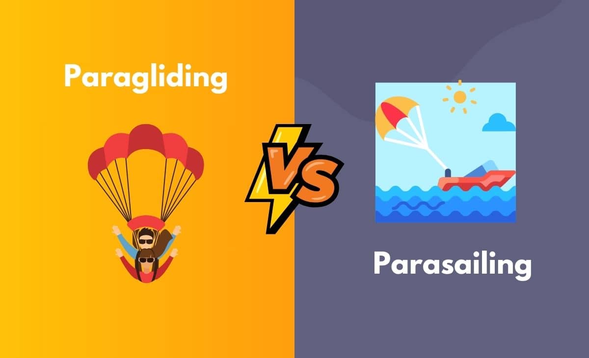 Difference Between Paragliding and Parasailing