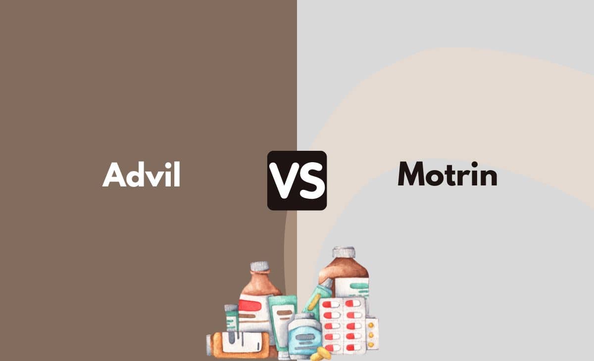 Difference Between Advil and Motrin