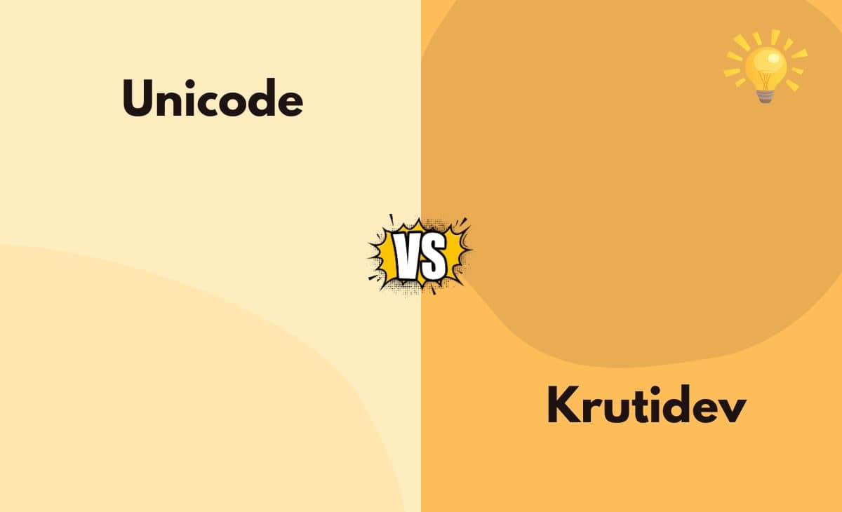 Difference Between Unicode and Krutidev
